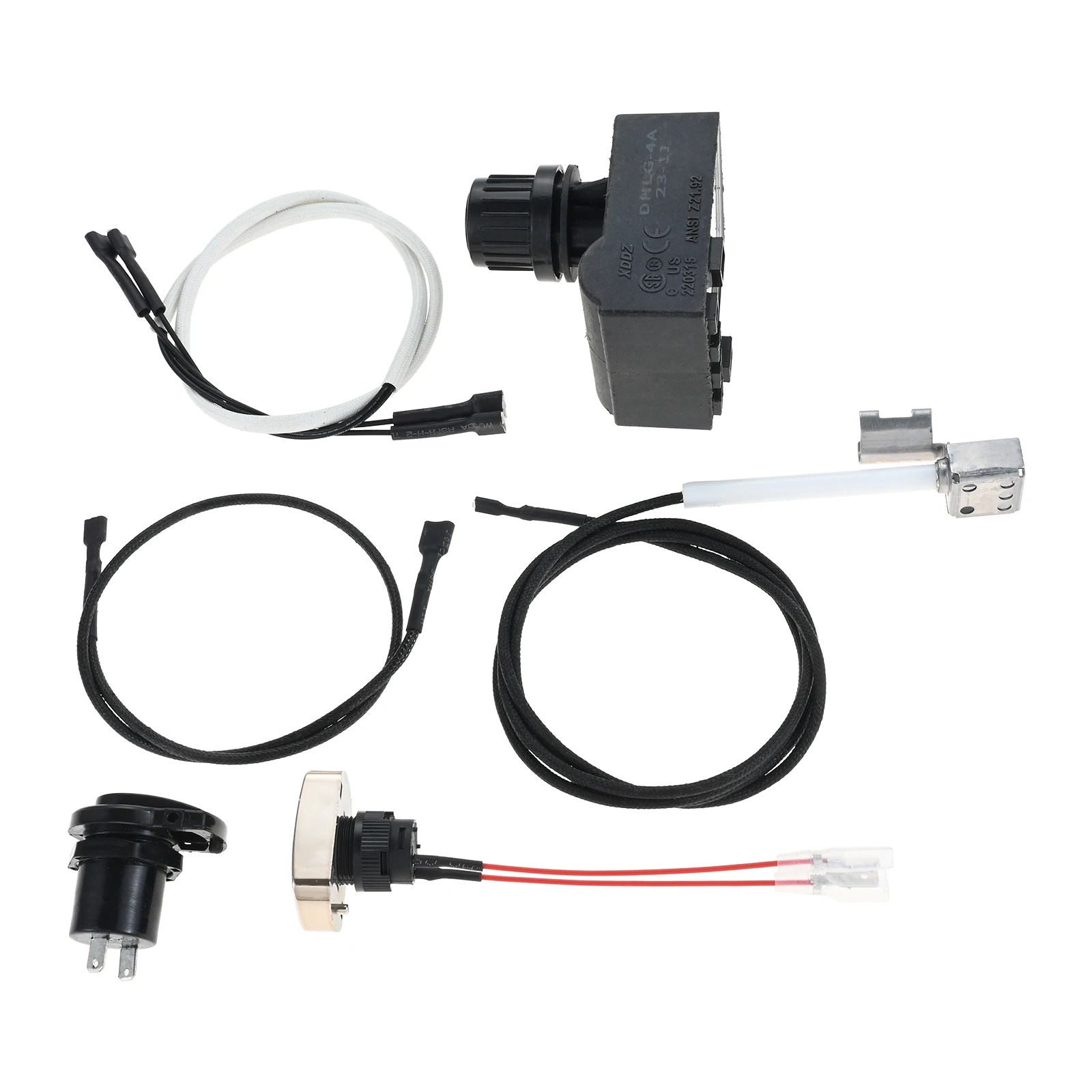 Electronic Ignition Module and Switch Button with Wires for CharBroil Ignition Systems and Most CharBroil Gas Grills,5 Outlets