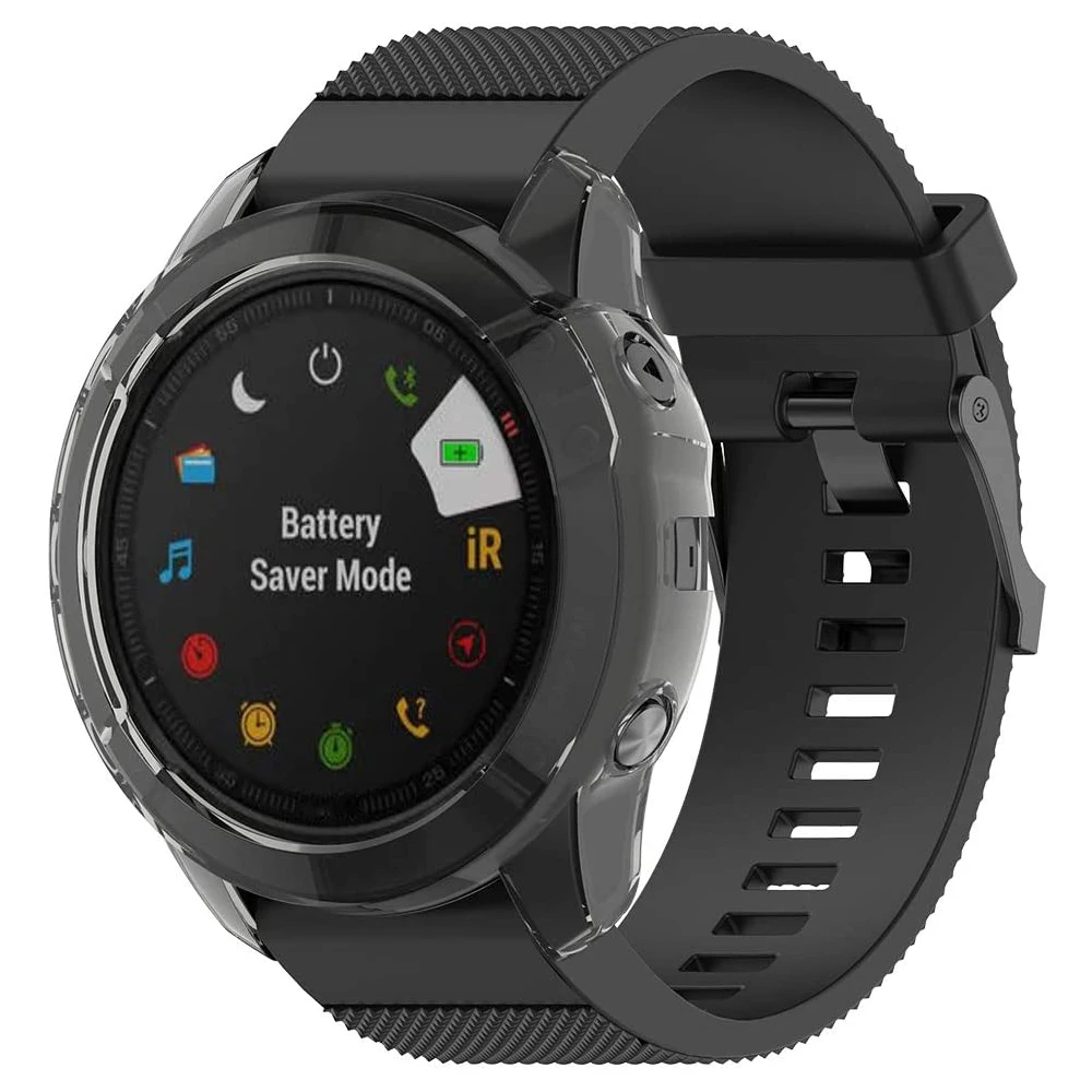 YAYUU skrzynki pokrywa dla Garmin Fenix 6 6S 6X szafirowy ochraniacz na drążek skrzyni biegów etui ochronne z TPU rama dla 6 Pro 6S Pro 6X Pro