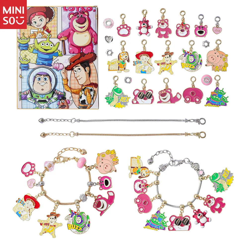 

Bestselling Toy Story Lotso Bracelet Set - Pandora-style DIY Pendant, 24-Grid Blind Box