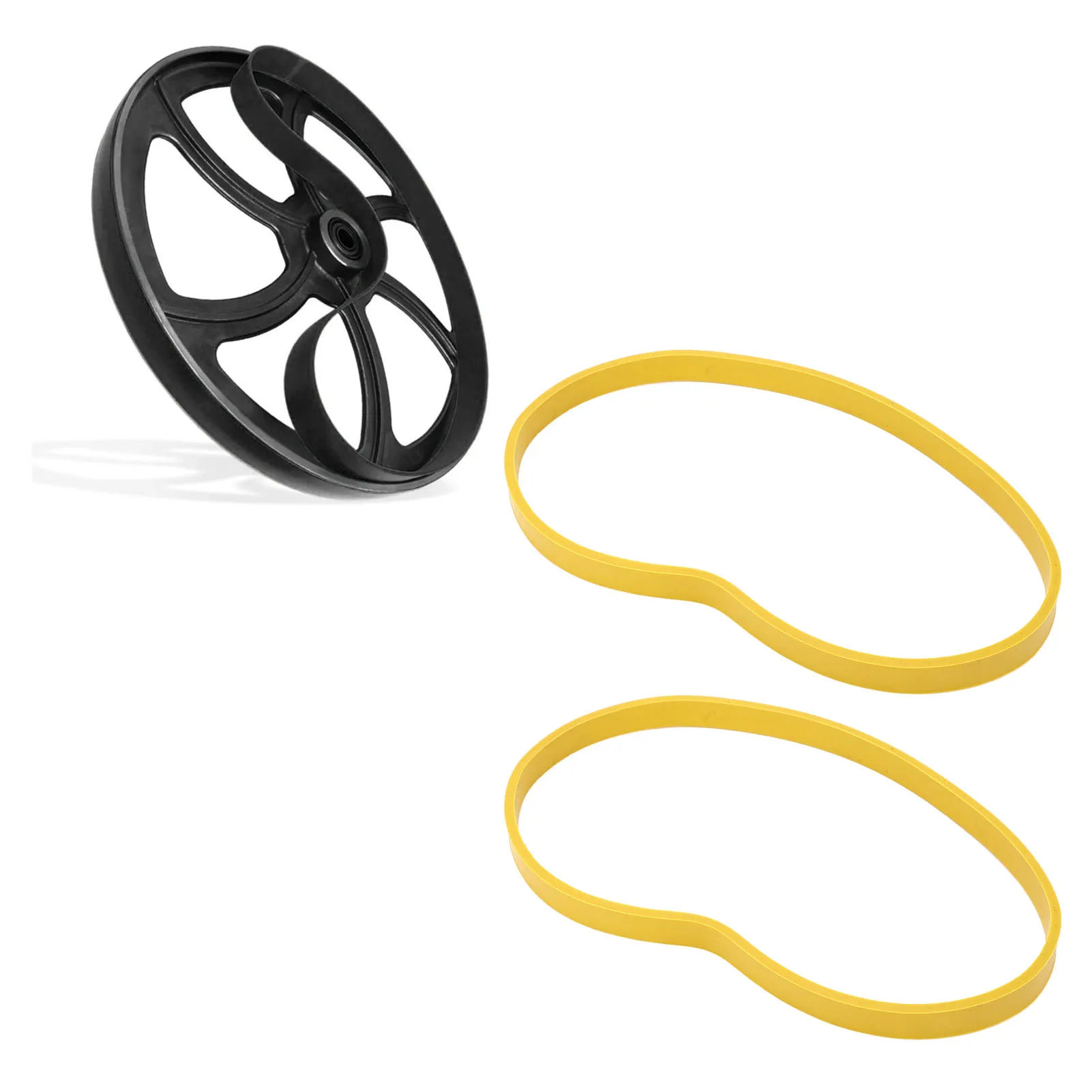 2PCS Bandsaw Bands Rubber Tire Band Saw Tires Woodworking Non Slip Rubber Tire Replacement for 8in Bandsaw Wheel Tire Yellow