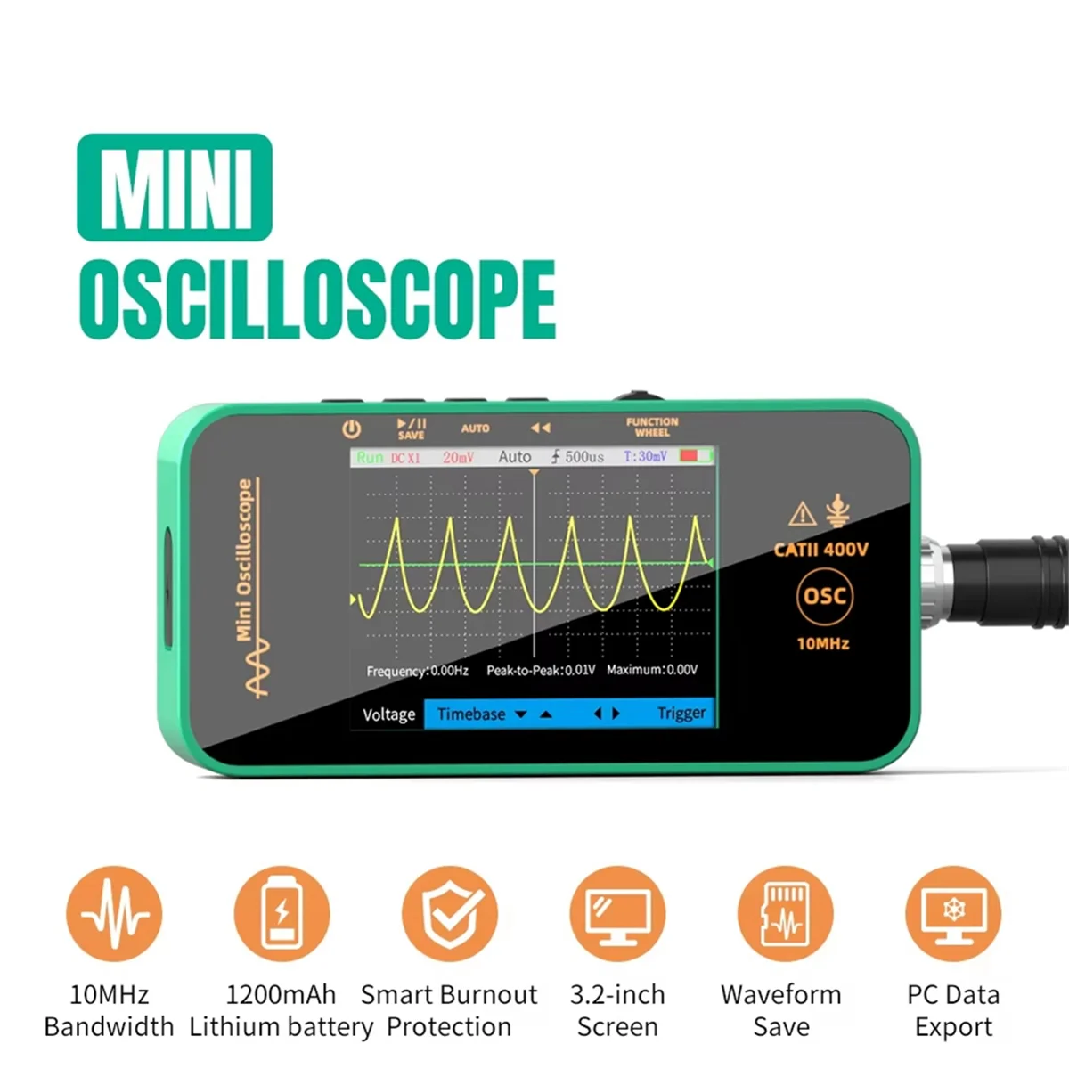 A04I Wielofunkcyjny Oscyloskop Cyfrowy 10MHz 48MSa/S Generator Sygnałów Częstotliwość Próbkowania Narzędzie do Naprawy Elektroniki Tester Graficzny