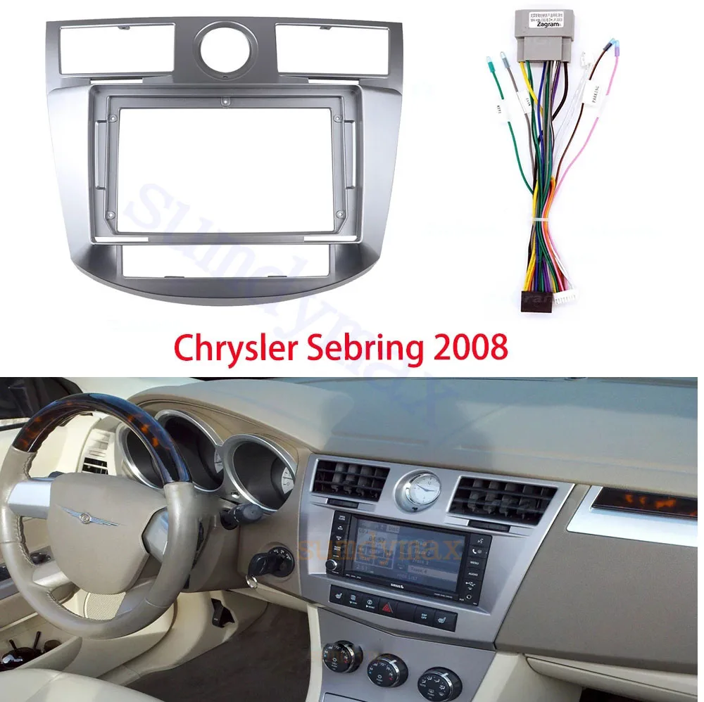 

ABS пластиковая рамка панель Радио Стерео DVD плеер 2 DIN установка Автомобильная стерео панель для Chrysler Sebring 2008-2011
