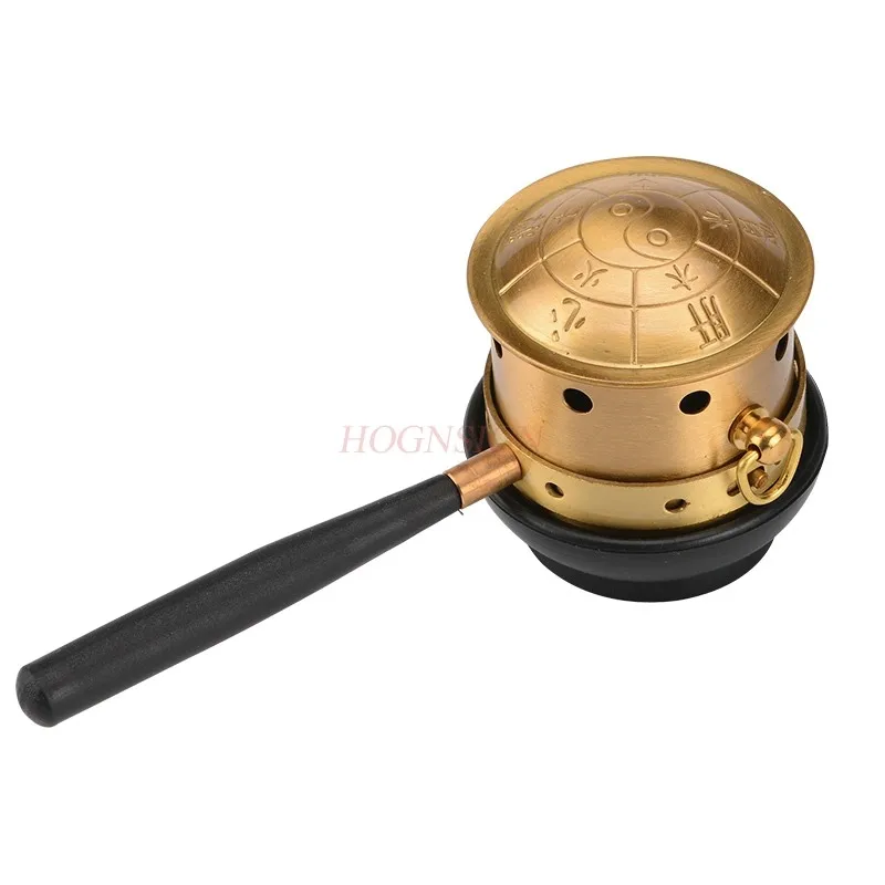 Moxa Cone Burner Copper Moxa Stick Holder Burner with Handle Moxibustion Therapy Healing Box Moxa Therapy Tools for Back Leg