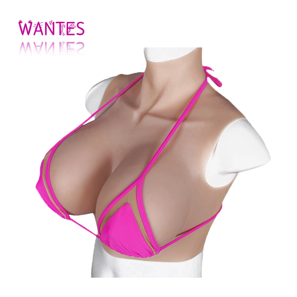 WANTES Fake Boobs A/ B /C/D/E/G/H Cup Silicone Breast Forms Prosthesis Huge Realistic Chest Shemale Cosplay Transgender Drag Que