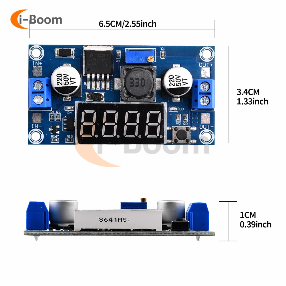 LM2596 DC-DC Step-Down Power Supply Module 3A Adjustable Step-down Module LM2596S Voltage Regulator 36V 24V 12V 5V For Arduino