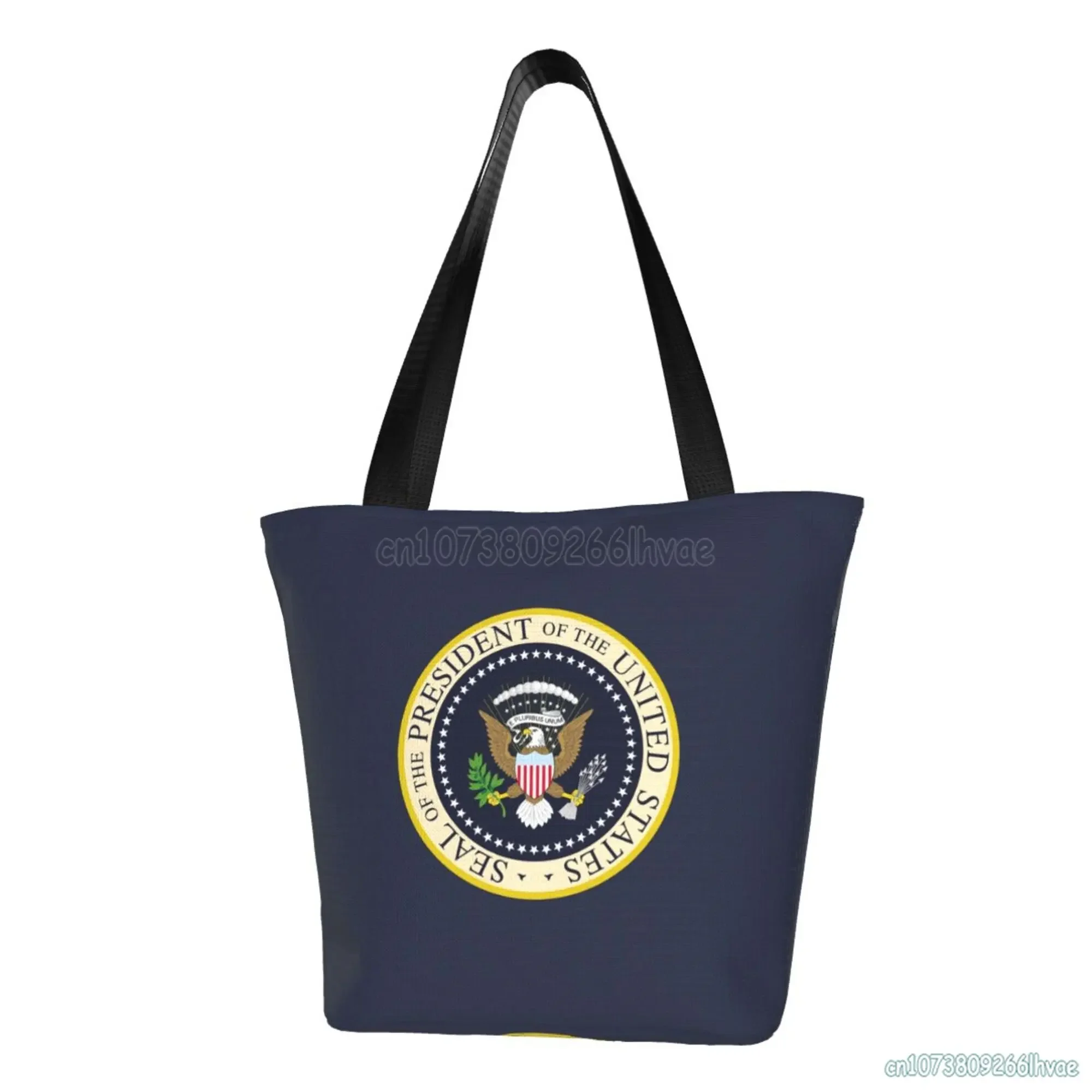 Seal of The President of The United States Women Shoulder Bag Ladies Hand Bags Extra Large Canvas Tote Bag for Gym Beach Travel