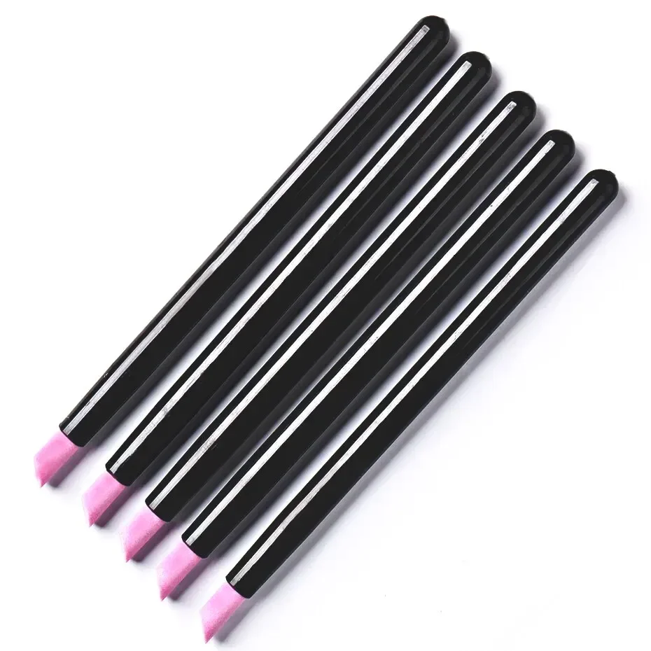 5Pcs Quartz Pen Nail Nail Stick Nail Cuticle Polish Manicure Pushers Files Grinding Pen Dead Skin Remover for Natural Nail