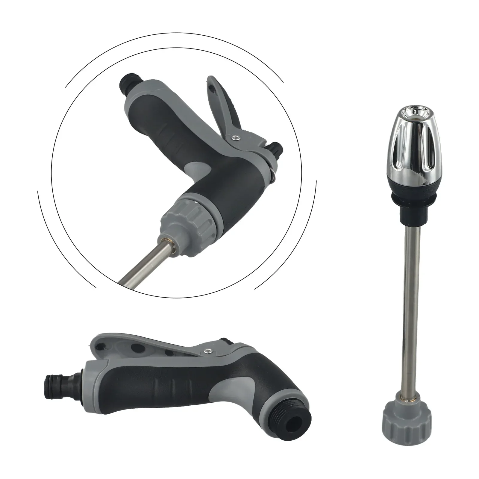 

New Practical Turbo Washer Washer Rust 37X16CM Adjustment Options As Shown Cleaning Connect For Home Garden Hose