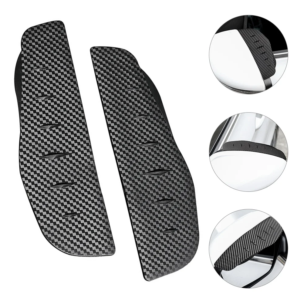 

2PCS Car Rearview Mirror Eyebrow Side Mirror Adhesive Sun Visor Waterproof Dustproof Cover for Safe Driving
