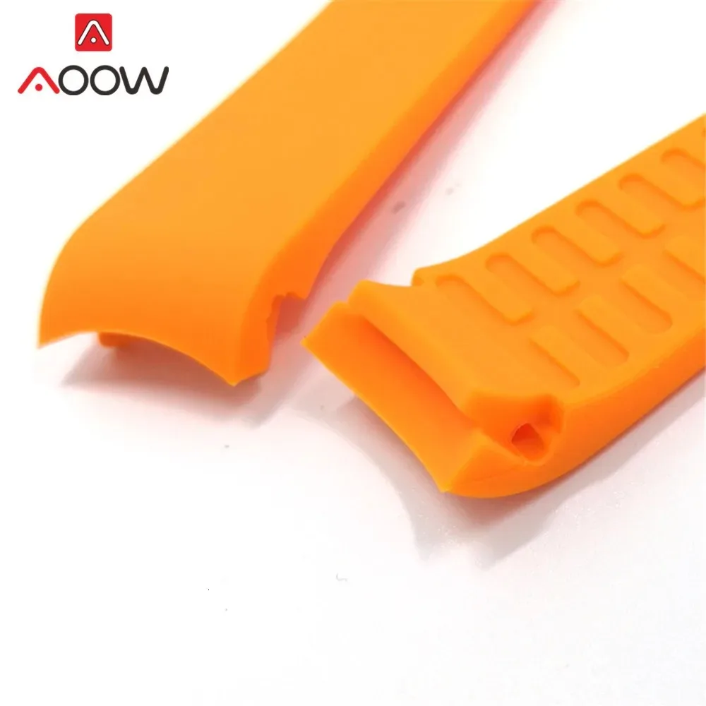 18mm 20mm 22mm 24mm Soft Silicone Strap Universal Elbow Arc Rubber Band Sport Waterproof Replacement Bracelet Watch Accessories