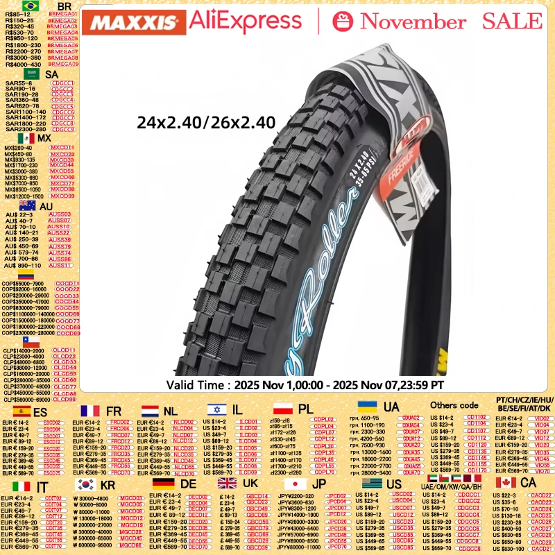 MAXXIS HOLY ROLLER BMX Tire 24 inches 26 inches BMX，Dirt Jump，Pump Track，Urban Bike Tire 24x2.4, 26x2.4