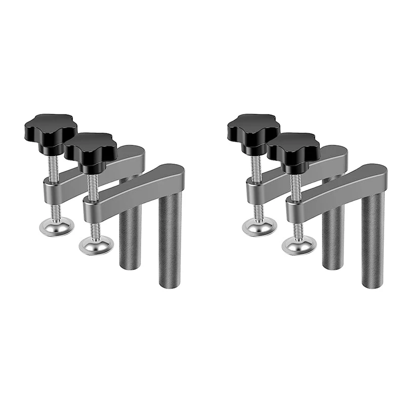 GTBL 4Pcs Bench Dog Clamp Stainless Steel Dog Hole Clamp Adjustable Bench Desktop Clip For Woodworking (20Mm/0.79Inch)