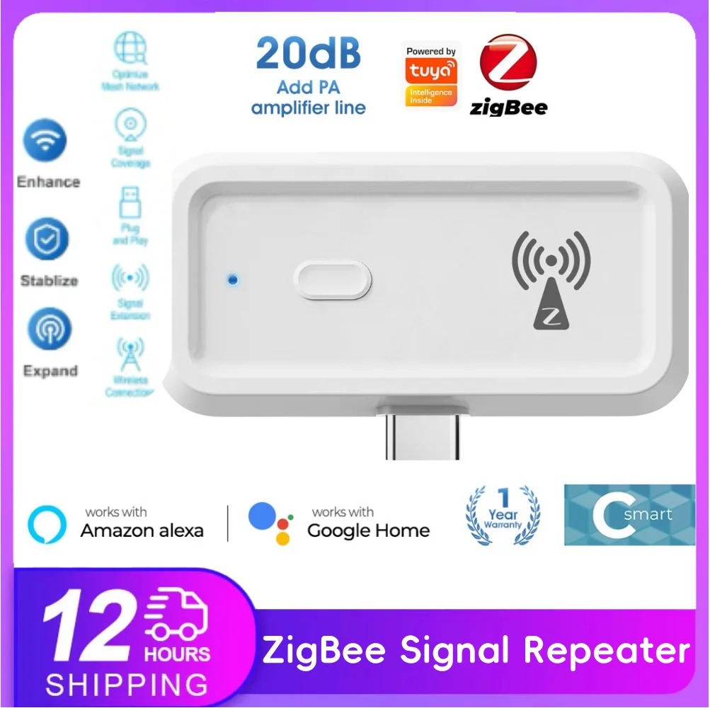 

Smart Zigbee Repeater for Seamless Wireless Coverage in Home and Garden Indoor Outdoor Compatibility 20-50m Indoor 300m