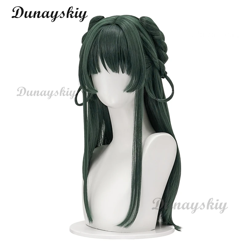 ماوماو شعر مستعار تأثيري أنيمي يوميات الصيدلي الموسم 2 الأخضر الداكن الشعر الطويل كوسوريا لا Hitorigoto هالوين للنساء الفتيات