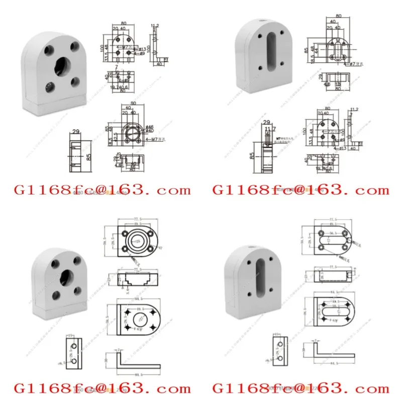 2040/3060/4080 Head Tail Belt Conveyor Tension Fixed Seat Aluminum Profile Conveyor Accessories