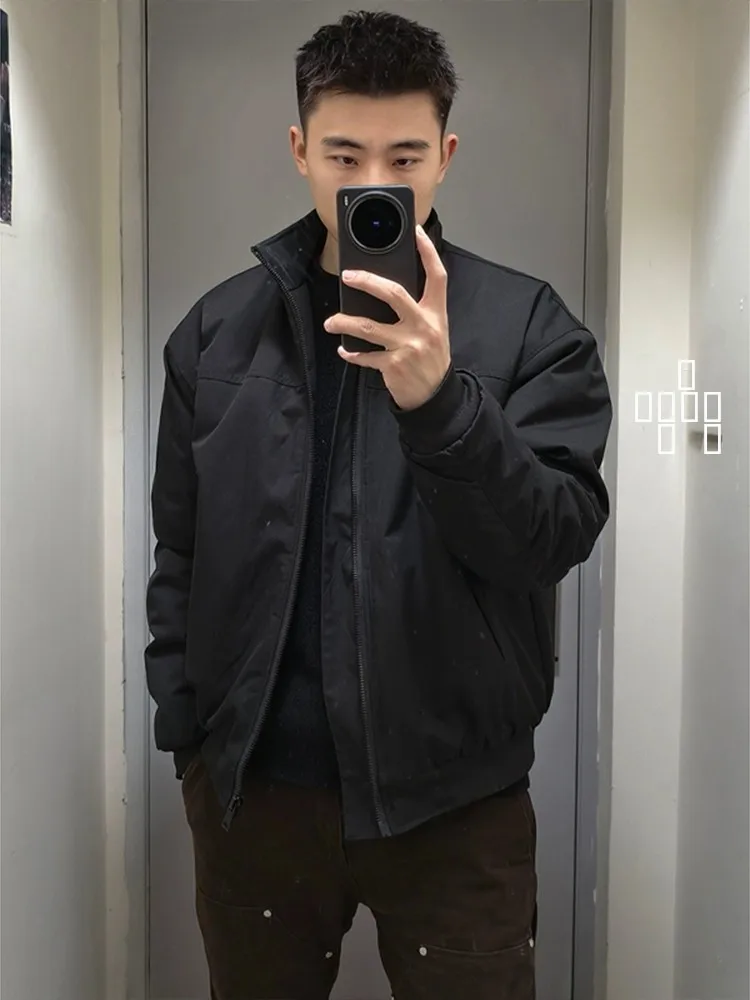 

Мужская куртка-пилот Bla, весенняя, с воротником-стойкой, рабочая одежда, стиль Cleanfit, бейсбольная, верхняя одежда, полиэстер