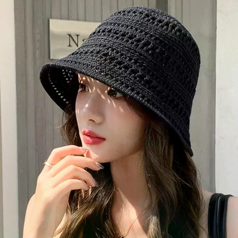 Bucket Hat Straw - Летняя универсальная однотонная дышащая панама 2026