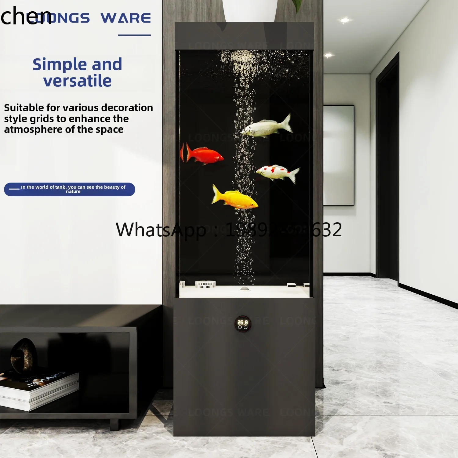 CB1   integrated fish tank living room new square small living room bottom filter fish ecological fish tank
