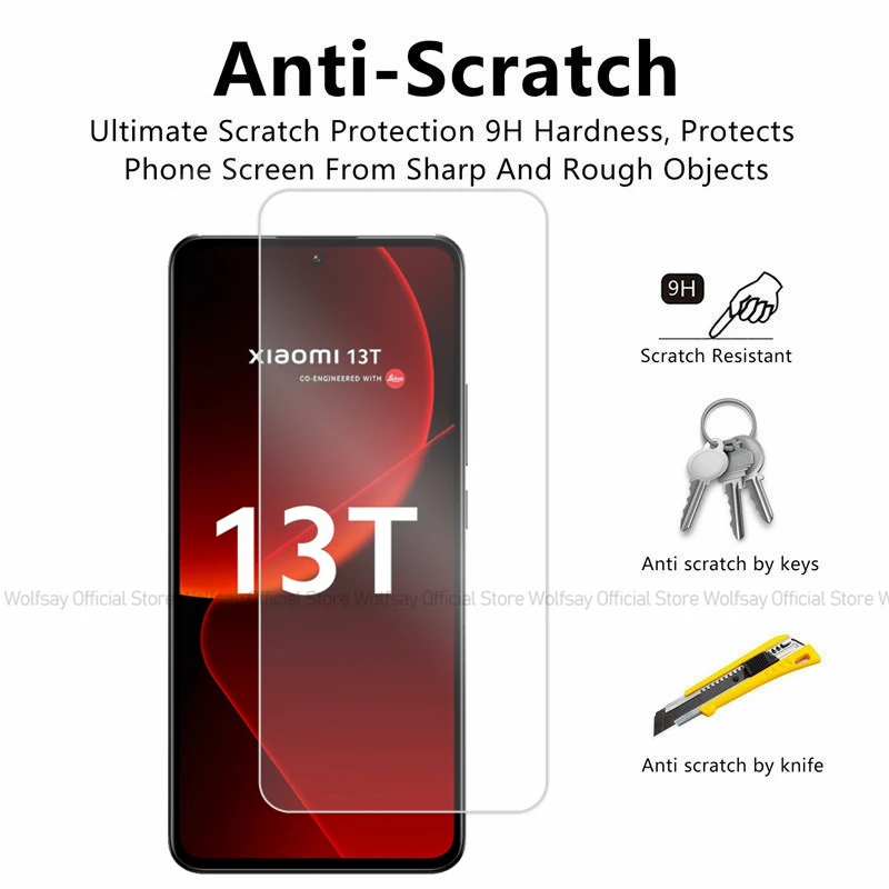 2/4PCS Screen Protector For Xiaomi 13T Tempered Glass Xiaomi 13T 13T Pro Full Glue Cover Protective Phone Glass For Xiaomi 13T