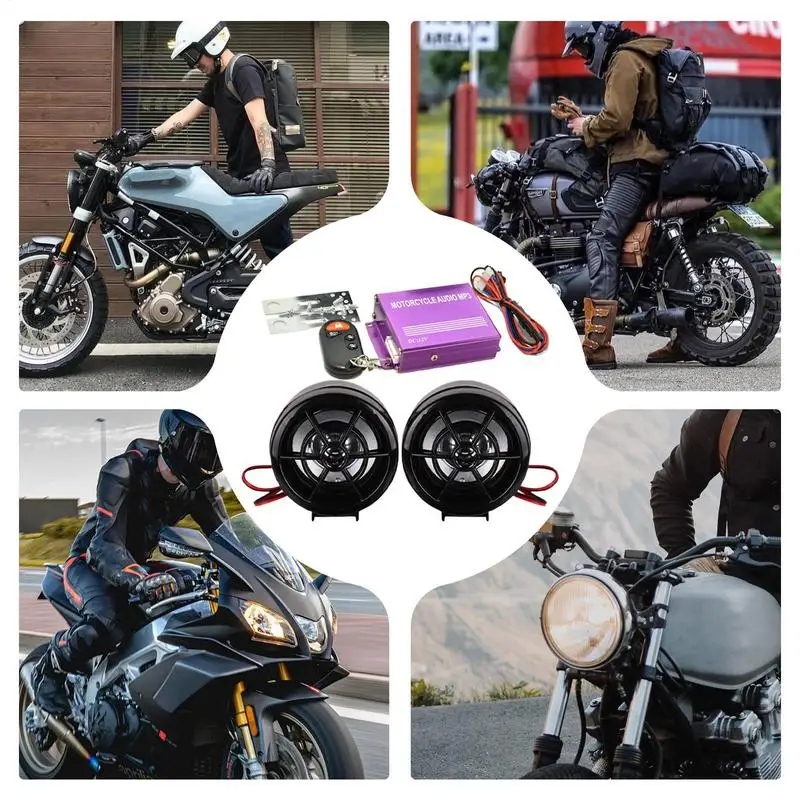 Motorrad Bl B luetooth Lautsprecher Wasserdicht FM Radio Lautsprecher Reiten Zubehör Motorrad Audio System Musik Player 3 Modi