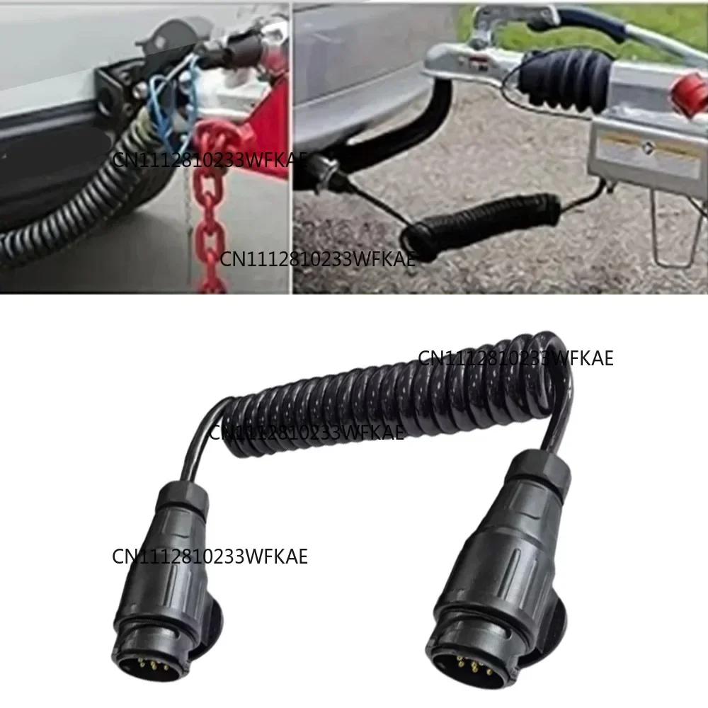13Pin to 13 Pin Trailer Extension Cable Connector Plug  Adapter Cable Trailer Plug Extension Spring Cord For trailers Connector