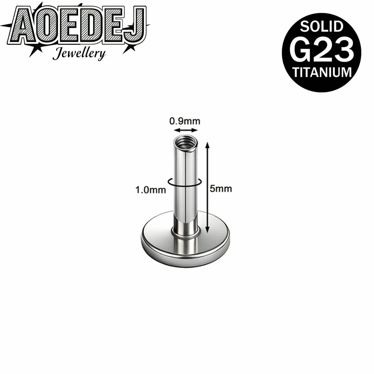 ASTM F136 Titanium Labret Lip Studs Bar