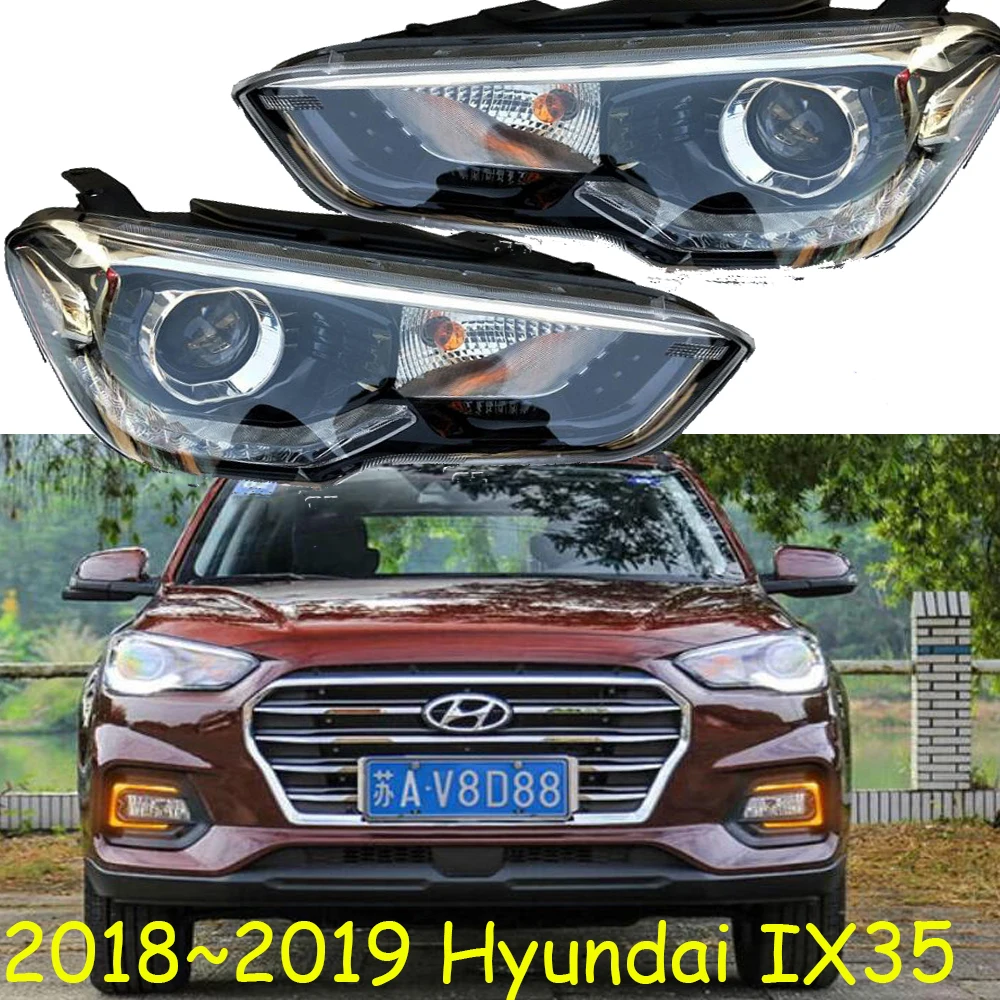 

1 шт. лампа бампера автомобиля головной свет для IX35 фары ix 35 2018 2019year автомобильные аксессуары Tucson задний фонарь спрятанный ксенон HI LO