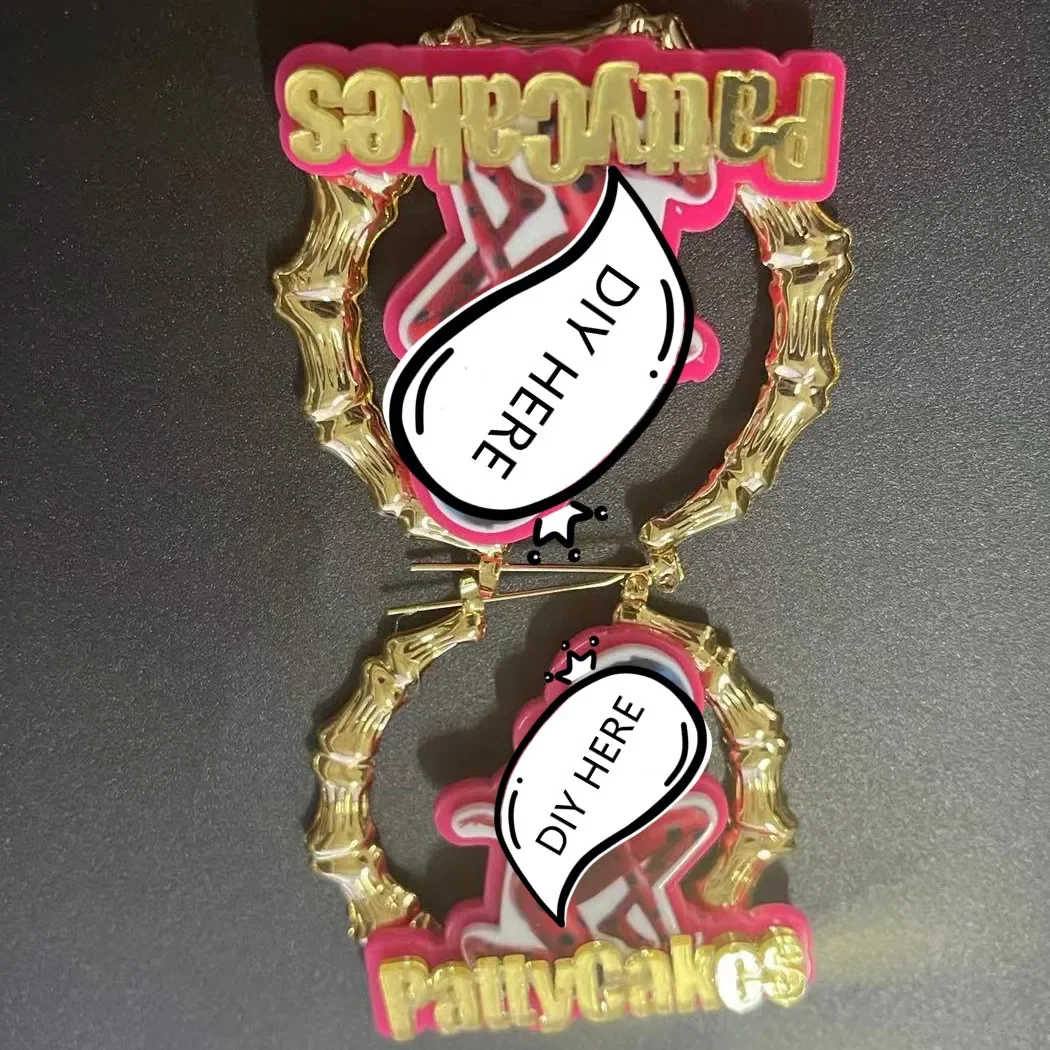 Anting Bambu Nama Kustom Anting Karakter Bayi Akrilik Anting Nama Bambu Perhiasan Anak Kartun Hadiah Lucu Anak Perempuan