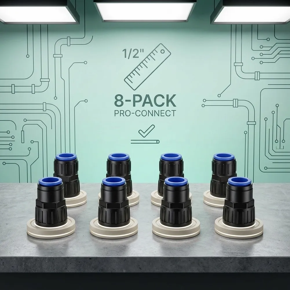 Pawfly 8-Pack 34 To 12 Drip Irrigation Faucet Adapters Water Tube Drip Irrigation System Lawn Farm Watering Projects