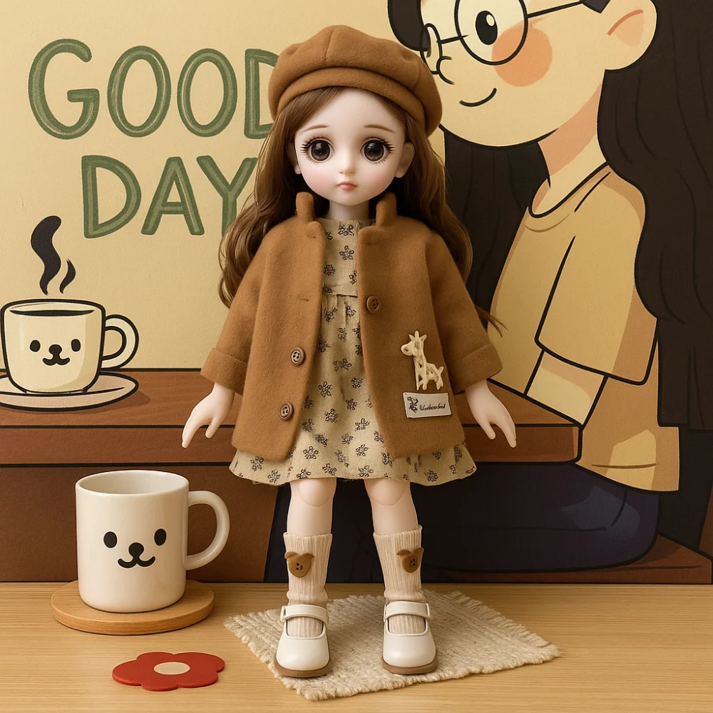 1/6 sd 30cm boneca bjd com roupas olhos atraentes com peruca compõem princesa vestir-se bonecas bjd bola articulada elegante