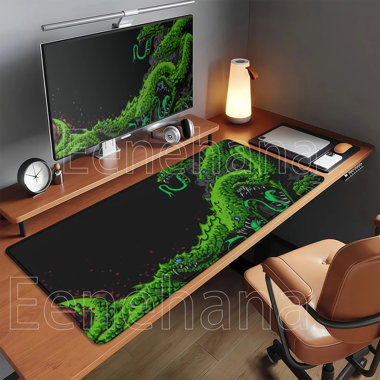 Large Snake Cartoon Mouse Pad Kawaii Carpet PC Gaming Mousepad Non-Slip Base Rubber Laptop Computer Office Accessories Desk Mat