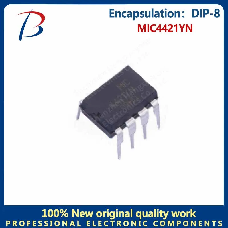 

10PCS The MIC4421YN microcontroller is packaged with a DIP-8 gate driver chip