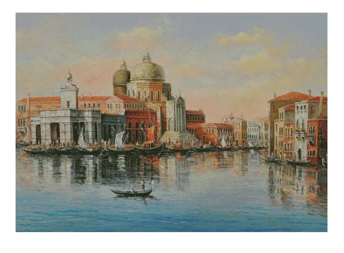 

Top Quality Venice Canal Scenery Counted Cross Stitch Kits 16CT 18CT 14CT White Canvas Embroidery DIY Handmade Needle Home Decor