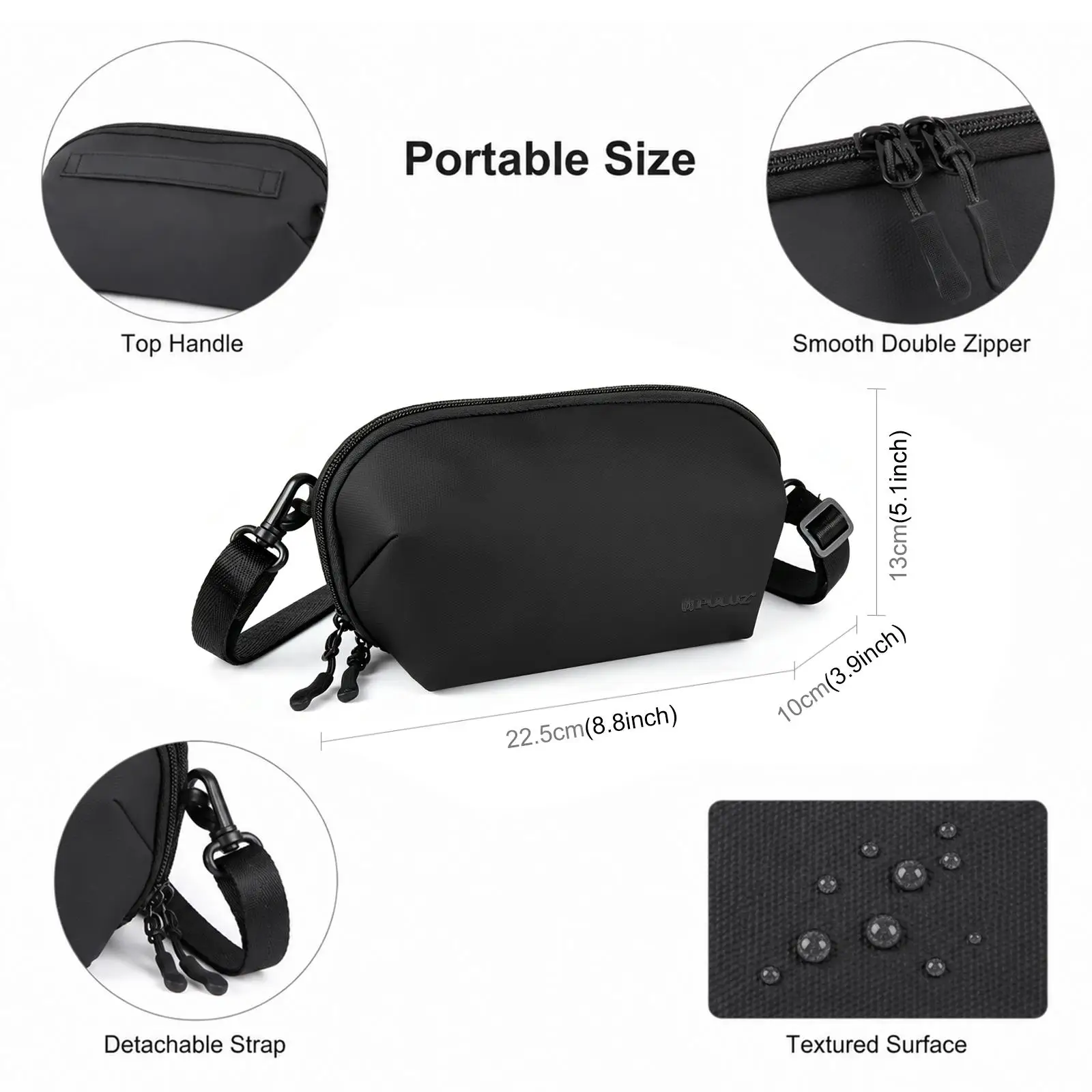 PULUZ Rainproof Carrying Camera Storage Bag For Insta360 Luna Ultra / Xtra Muse, For DJI Osmo Pocket 4 3 Camera Handbag