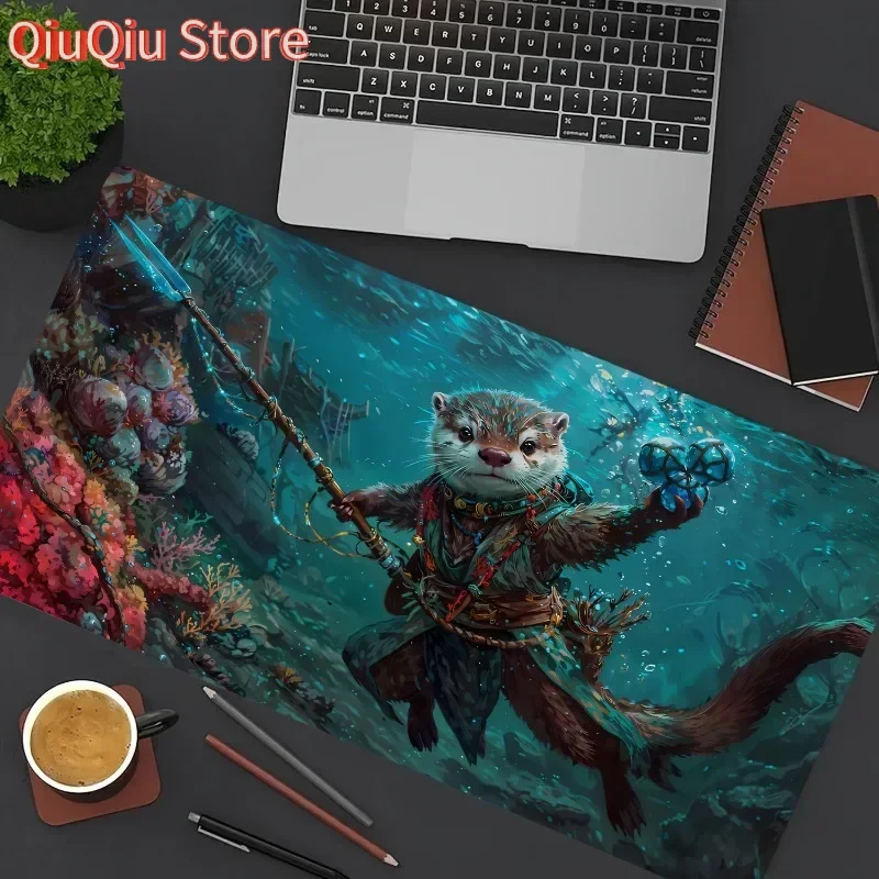 

Otter Large Gaming Mouse Pad Setup and Keyboard Pad Non-Slip Rubber TCG Office and Home Desk Accessories Desk Organizer Setup