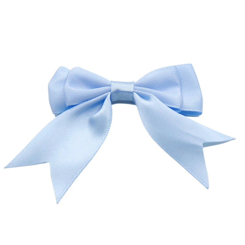 10Pcs Colored Ribbon Bows Large Size Dacron Double Layer Ribbon Bow Flower Craft Supplies Handwork DIY Party Decoration