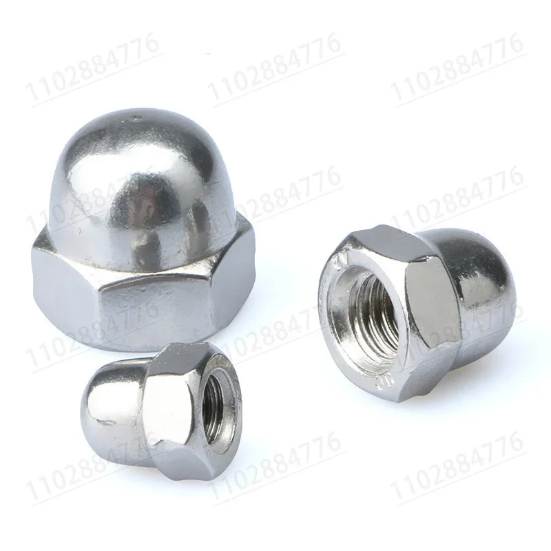 DIN1587 Stainless steel cap nuts round ball head M3 M4 M5 M6 M8 M10  Fine Thread Counter Thread Cap Nuts Decorative screw caps