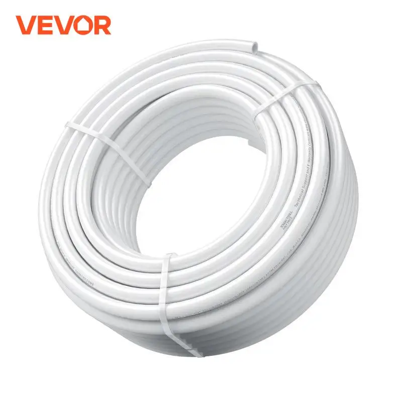 VEVOR PEX Pipe 3/4 Inch 100 Feet Length PEX-B Flexible Pipe Tubing White For Potable Water Hot/Cold Water Easily Restore