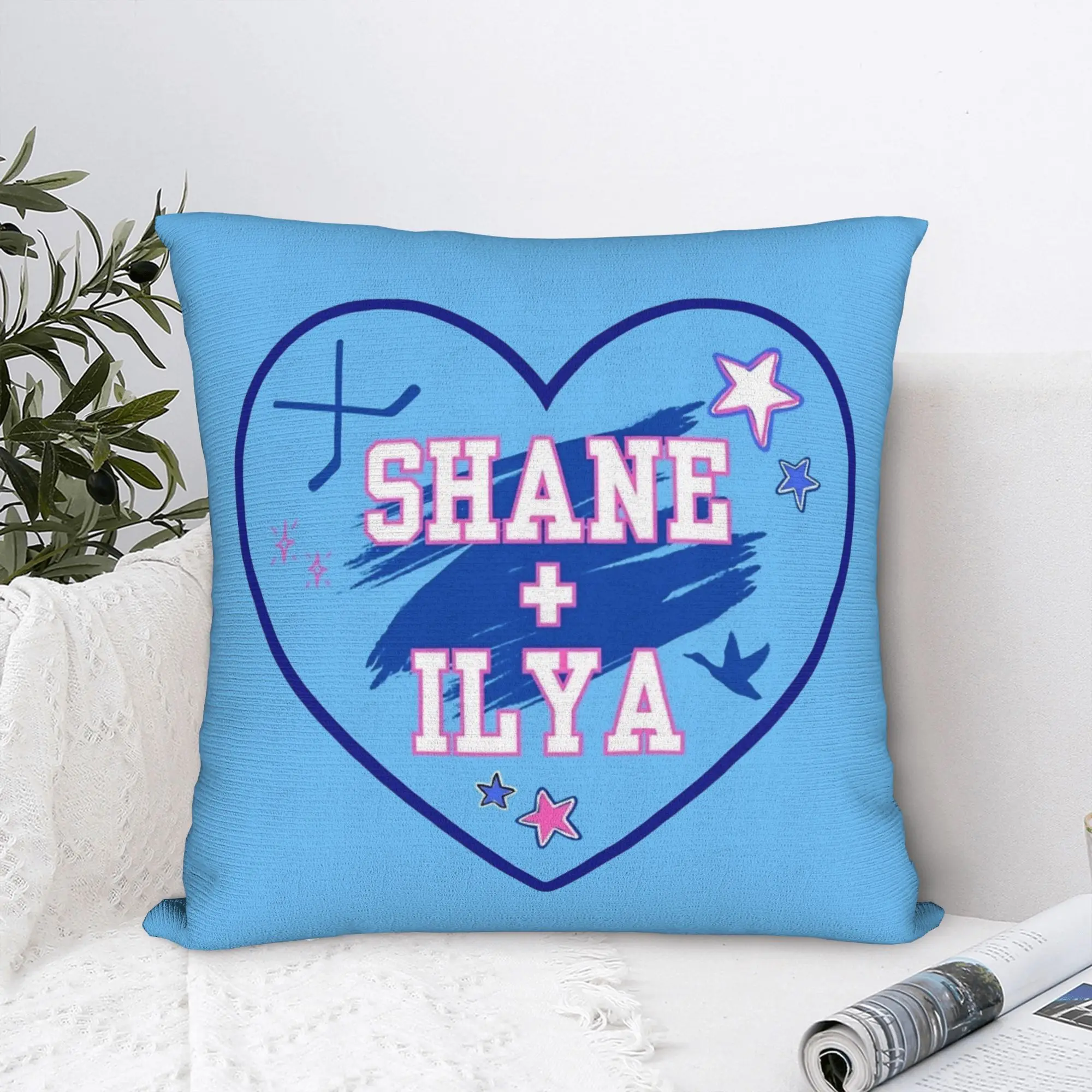 Shane & Ilya Hockey Players Heated Rivalry Pillowcase Polyester Cushion Cover Decorations  Pillow Case Cover Home Square 40X40cm