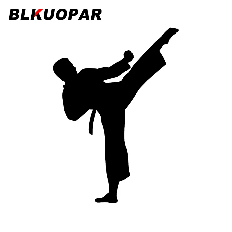 BLKUOPAR Karate Silhouette Car Stickers Die Cut Graffiti Decals Car Accessories Waterproof Sunscreen Scratch-Proof Graphics