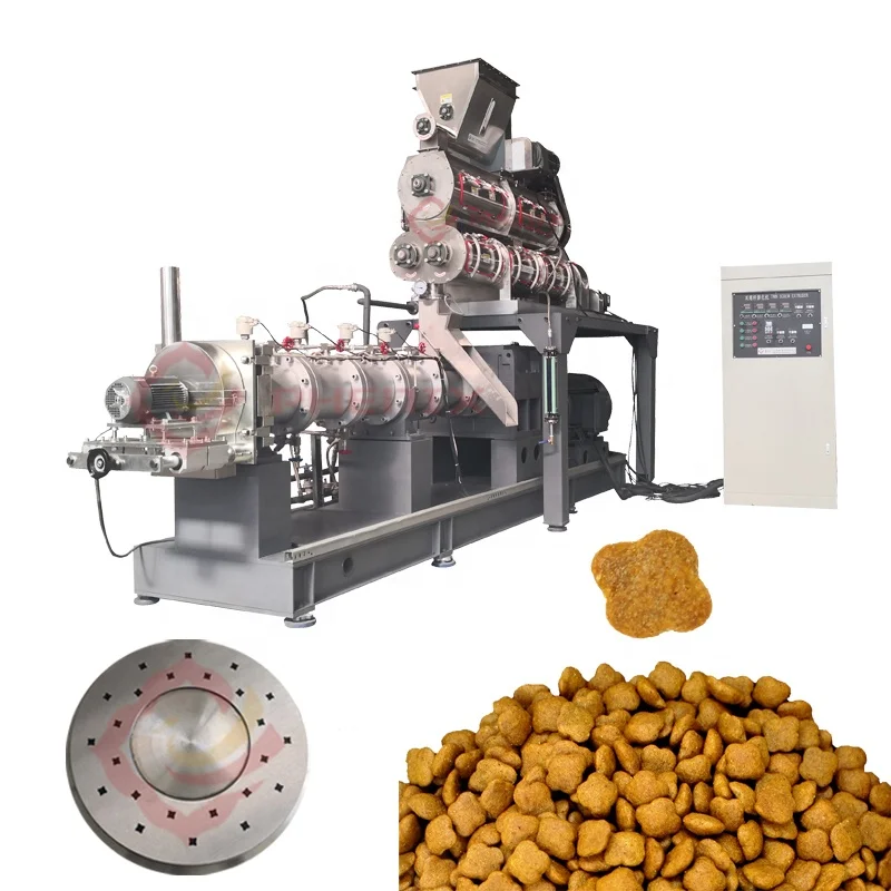 Full Automatic Pet Feed Production Line Pet Food Machinery Manufacturers Dog Cat Food Extruder Processing Machine