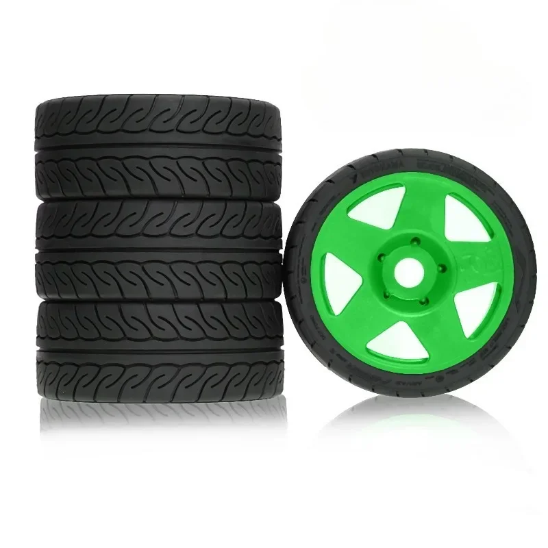 4pcs 110mm 1/7 1/8 RC Rally Off-Road Buggy Tires Wheel 17mm Hex for 1/7 KM Rally WRC Citron C3 MJX Hyper Go 7303 7304
