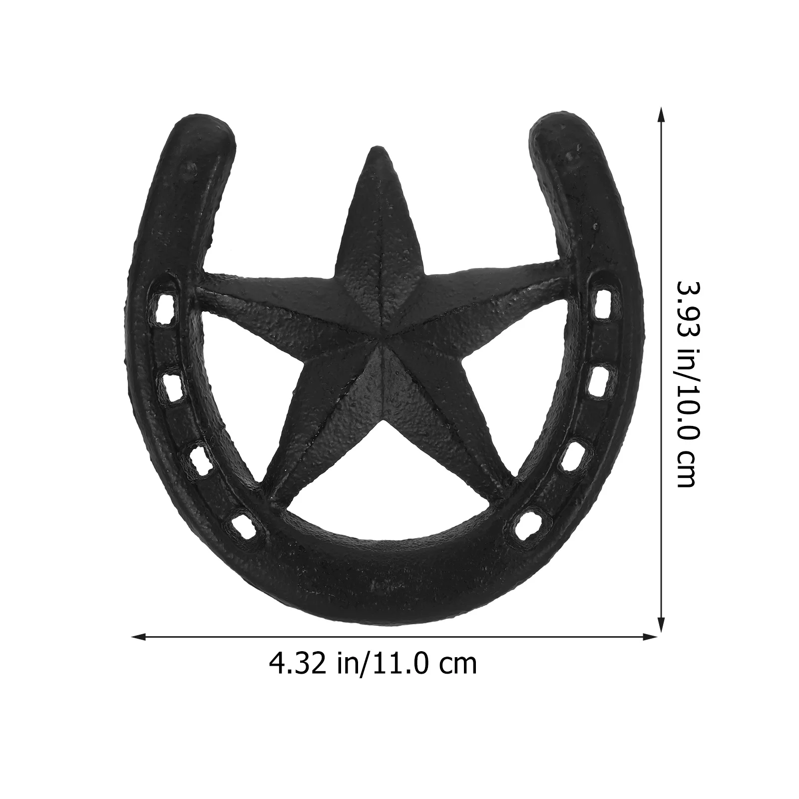 

Iron Horseshoe Wall Decor Unique Accessory Simple Stable Structure Easy Install Tear Down Horseshoe Ornament Metal Wall Decor