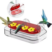 Plastic Window Hummingbird Feeders Strong Suction Cups with 4 Feeding Ports Bird Water Drinker Bottle Humming Bird Feeder Window