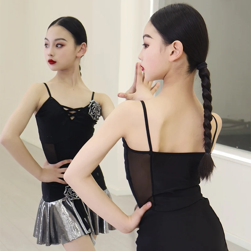 Summer Kids Performance Dancing Clothes Girls Latin Dance Dresses Children'S Salsa Samba Rumba Latin Dance Costume SL12158