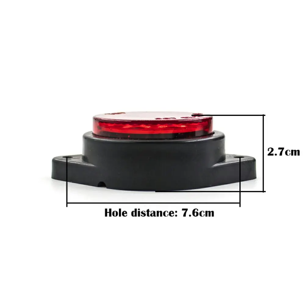 1PC 12V 24V 7 LED Warning Light Car Side Marker Signal Tail Light Brake Round Lamp For Auto Truck Trailer Lorry Bus RV Car