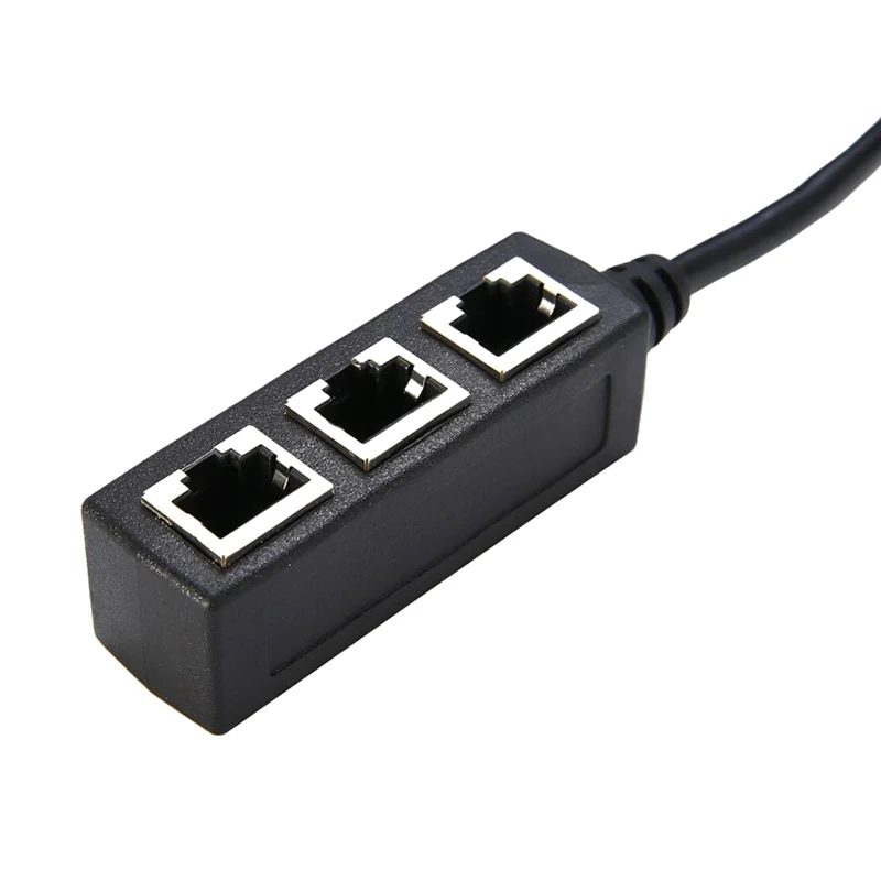 1 to 3 RJ45 LAN Ethernet Connector: Splitter Adapter for Network Cable