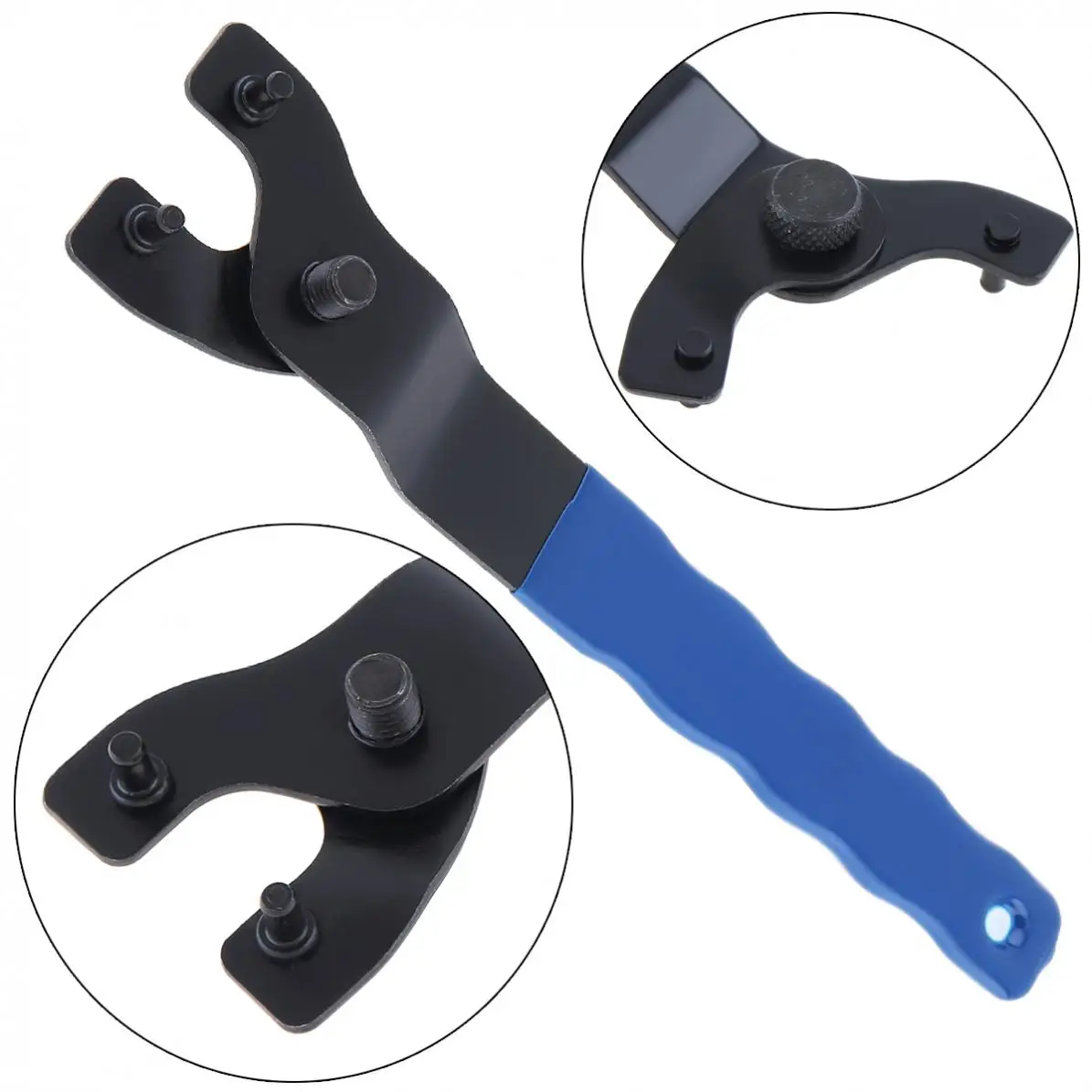 Llave amoladora angular ajustable, herramienta de reparación para el hogar, mango de plástico