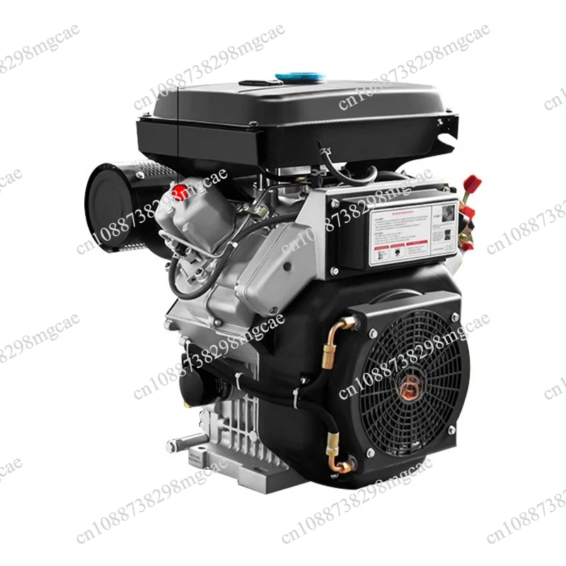 Air-cooled engine double cylinder four-stroke 2V95 25hp cutting machine cleaning machine