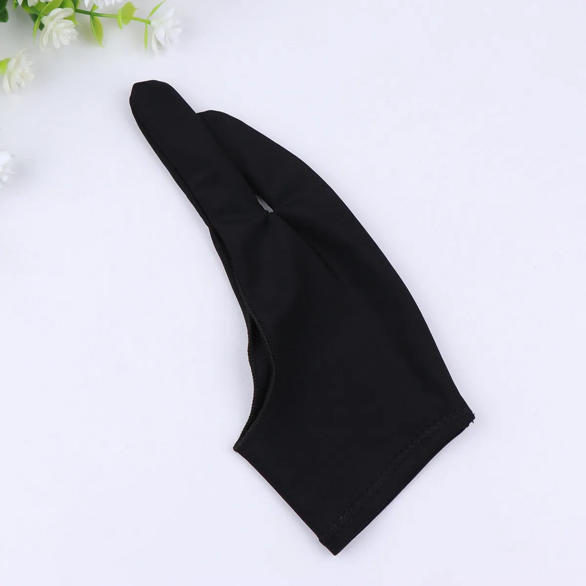 Two Finger Painting Glove Black Size M Artist Drawing Gloves Anti-Fouling Breathable Sketch Glove for Tablet and Graphic Surface